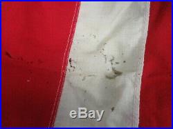 OLD LARGE WOOL USA UNITED STATES AMERICAN FLAG with 48 SEWN STARS 54 X 92