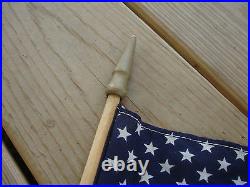 Old Vtg United States Of America USA American Flag LOT Decorative Top Wood