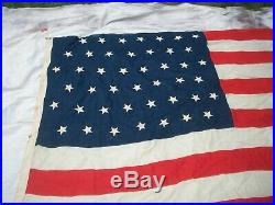 Original 44 Star U. S. Flag 10' x 6' circa 1891-1895 Wyoming 7-7-8-7-8-7 star row
