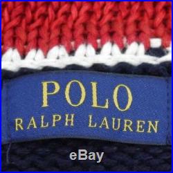 POLO RALPH LAUREN CARDIGAN SWEATER new nwt USA US FLAG linen bld mens L XL