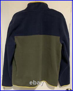 POLO RALPH LAUREN Men's Jacket Large Navy Green Sportsman Fleece Pullover