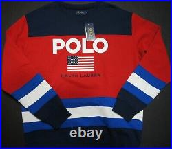 POLO RALPH LAUREN Men's Logo America Flag Pullover Sweatshirts NEW NWT $148