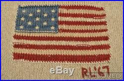 POLO RALPH LAUREN RL 67 American Flag USA Linen Cotton Crewneck Sweater XL