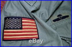 POLO RALPH LAUREN USA Field Jacket US RL Flag American Military Hooded Sz LG