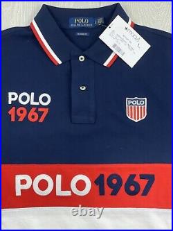 POLO Ralph Lauren 1967 Retro Spell Out Colorblock USA Jacket + Polo Large NEW