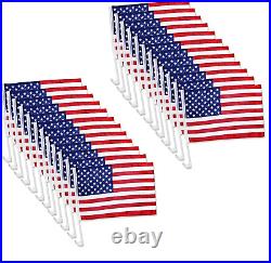 Pack of 120 US American Patriotic Decoration Car Window Clip USA Flag 17 X 12