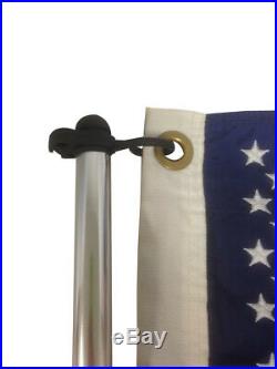 Pactrade Marine Pontoon Flag Pole Socket American USA Flag 24 Long Adjustable