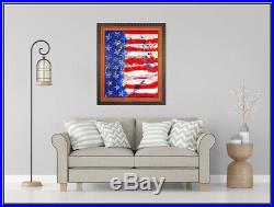 Paolo Corvino Large Original Oil Painting On Canvas Signed American Flag USA Art