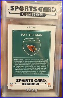 Pat Tillman All-American USA Flag Patch Custom Card Slabbed And Framed 9x20
