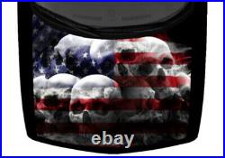 Patriotic Skulls American Flag USA Decal Truck Car Graphic Hood Vinyl Wrap 58x65