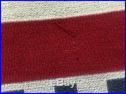 Polo Ralph Lauren American Flag 54 x 72 Throw Blanket Made in USA Vtg 90s Wrap