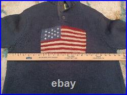 Polo Ralph Lauren American Flag Sweater RL67 USA Knitted Mens Size XL READ