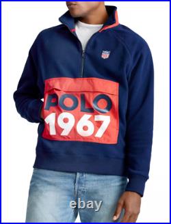 Polo Ralph Lauren American Flag USA 1967 Fleece Pullover Sweatshirt Mockneck 1/2