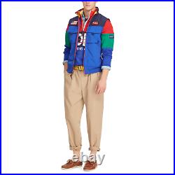 Polo Ralph Lauren Colorblocked Hi Tech USA Flag Climber Jacket Vest Sportsman