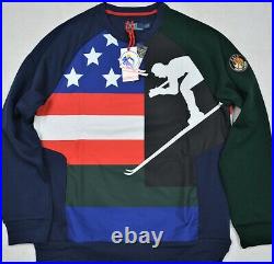 Polo Ralph Lauren Cookie Patch Suicide Ski Sweatshirt Hi Tech CP93 M NWT $298