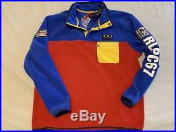 Polo Ralph Lauren Hi Tech CP 93 USA American Flag Fleece Sweatshirt Pullover XL