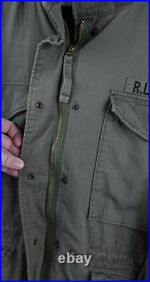 Polo Ralph Lauren Jacket American Flag Mens XL Hideaway Hood Read Condition