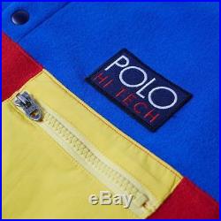 Polo Ralph Lauren Men Hi Tech CP 93 USA American Flag Fleece Sweatshirt Pullover