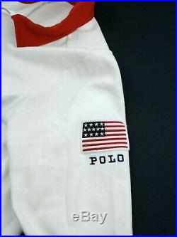 Polo Ralph Lauren Men Team USA Pullover Fleece Sweater American Flag Large TALL