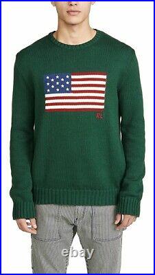 Polo Ralph Lauren Men's USA Flag Cotton Sweater (S, M, L, XL) Best Christmas Gifts