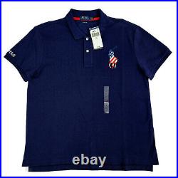 Polo Ralph Lauren Mens Large Short Sleeve America USA Rare Flag Big Pony Shirt