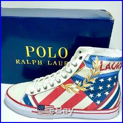 Polo Ralph Lauren Mens Solomon II Chariots of Fire Size 12 USA Flag