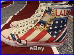 Polo Ralph Lauren Mens Solomon II Chariots of Fire US 13 USA Flag Twill Olympics