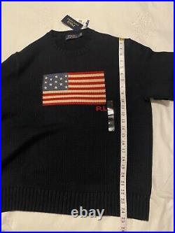 Polo Ralph Lauren Mens The Iconic Flag Sweater Jumper Made in USA Cotton M