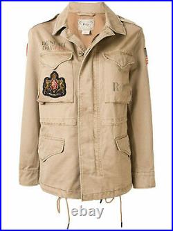 Polo Ralph Lauren Military Army American Flag Royal Heraldic Patch Field Jacket