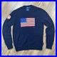 Polo Ralph Lauren Olympic Patch American Flag Sweater Medium Slim S Made In USA