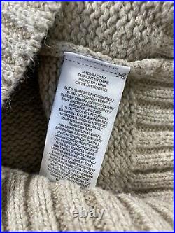 Polo Ralph Lauren RL67 USA American Flag Mock Neck Sweater Beige NWT Womens XL