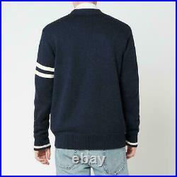 Polo Ralph Lauren Royal Preppy Snarling Lion Toggle Knit Sweater Cardigan Rugby