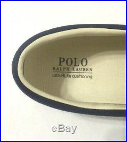 Polo Ralph Lauren Thompson USA Flag Slip On Shoes Navy Canvas Mens Size 10M