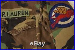 Polo Ralph Lauren Unisex M65 USA Army Camo American Flag Skull Bomb Jacket sz M