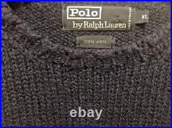 Polo Ralph Lauren Vintage American Flag Navy Sweater Size XL