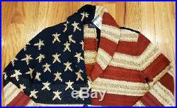 Polo Ralph Lauren Women's USA American Flag Cardigan Sweater Sz XS THESPOT917