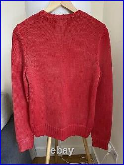 Polo Ralph Lauren Womens Red Jumper Sweater American Flag USA RL67 Medium M NWT
