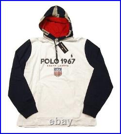 Polo Sport Ralph Lauren Men's White Multi Graphic Jersey Hooded T-Shirt