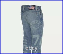 Polo Sport Ralph Lauren Slim Straight Jeans American Flag 1992 RL67 USA 42 x 34
