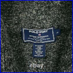 Polo Sport Ralph Lauren USA American Flag Wool Blend Shawl Cardigan Womens Large