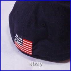 Polo Sport USA Ralph Lauren American Flag Cap Hat Vintage Navy Medium 58cm