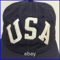 Polo Sport USA Ralph Lauren American Flag Cap Hat Vintage Navy Size L