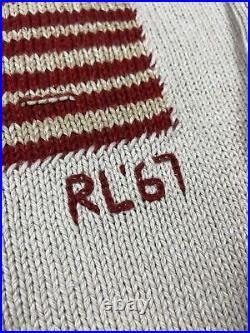 Polo ralph lauren American flag USA RL 67 knit sweater Large
