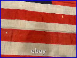 RARE! Antique 45 Star 1890-1908 AMERICAN U. S. Flag 48x 80