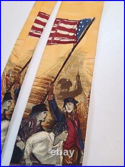 RARE VINTAGE USA POLO Ralph Lauren Silk Tie 1776 Revolutionary American Flag