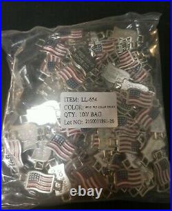 RED WING SHOE CO. AMERICAN Flag, Lace Keepers USA! 50 pair Bag. 100% REAL