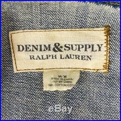 Ralph Lauren Denim Supply American Flag Men's Medium Distressed Jean Jacket