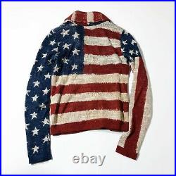 Ralph Lauren Denim & Supply Cardigan Sweater Patriotic American Flag Small S/P