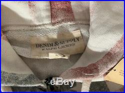 Ralph Lauren Denim & Supply Men's AMERICAN FLAG Zip Sweatshirt Jacket USA Sz XS