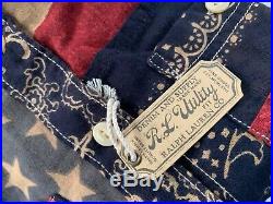 Ralph Lauren Denim & Supply Women's Vintage USA Flag Patriotic Shirt L Large NWT